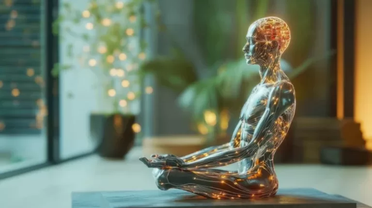 meridian figure meditating