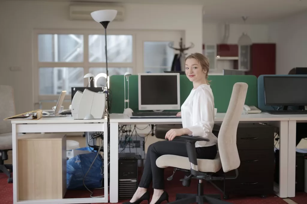 woman in an office setting